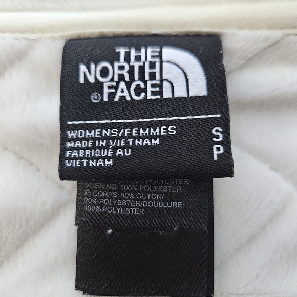 North Face Feminine Fit Caroluna Quilted Fleece Small Women’s Jacket Ivory - Picture 16 of 16